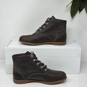 Kodiak Womens 7.5 Boots Lace MISSING INSOLE Low Rider Leather Brown Outdoor